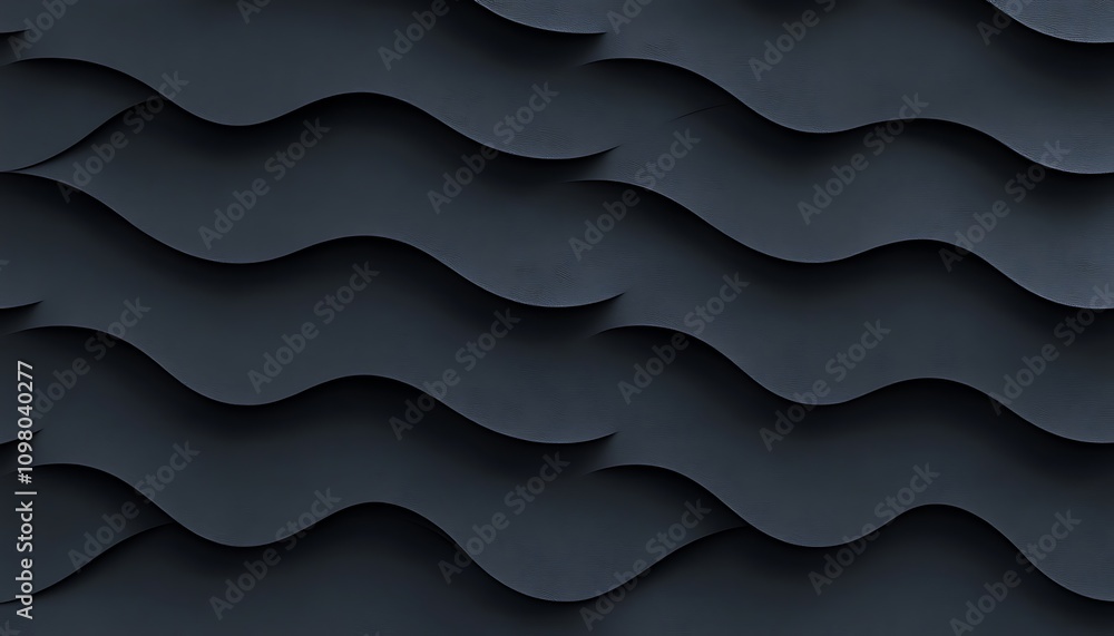 Poster a textured dark surface with wavy patterns creating a modern and dynamic visual effect.