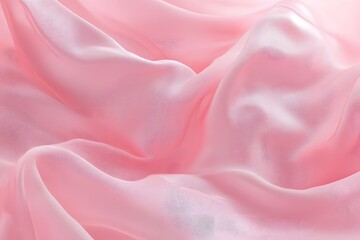 Obraz premium A flowing pink satin fabric creating a soft, elegant texture.