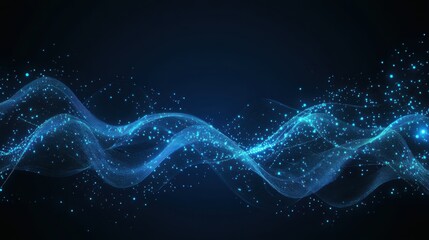 Obraz premium * Depiction of network and internet communication concepts in a 3D illustration.