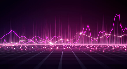 Fototapeta premium Futuristic Grid with Dynamic Data Trends