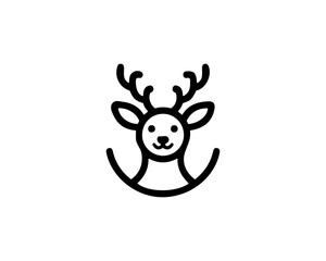 christmas reindeer with sign