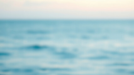 Obraz premium Soft focus abstract watercolor of oceanic landscape with light blue tones, gentle waves, serenity, soothing colors