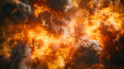 Fototapeta premium Fiery Explosion 3D Background