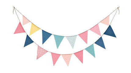 Fototapeta premium Classic pennant bunting garland collection
