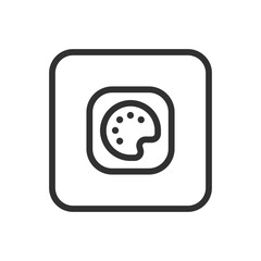 Color palette. Design and design tools icons. Modern, simple flat vector illustration for web site or mobile app