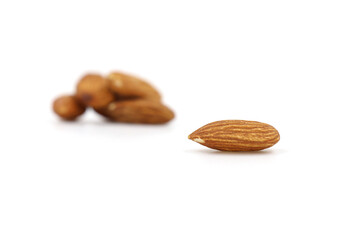 almonds isolated on white background