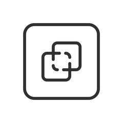 Crop. Design and design tools icons. Modern, simple flat vector illustration for web site or mobile app