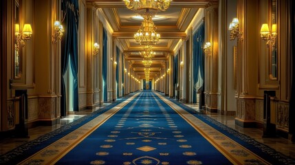Fototapeta premium Grand opulent hallway.