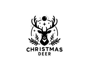 Fototapeta premium Christmas Deer Vector Illustration