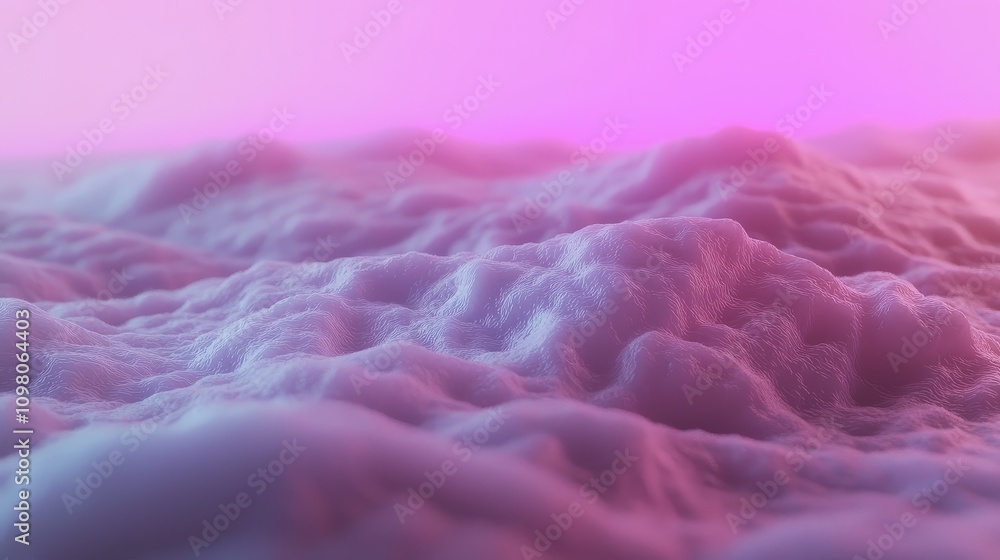 Poster dynamic abstract digital background with soft pink and purple colors reflecting light in a smooth an