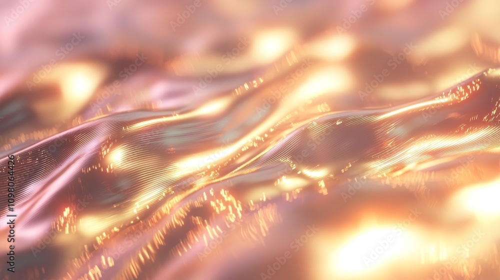 Poster dynamic radiant flowing background with liqui textures and glowing elements for artistic presentatio