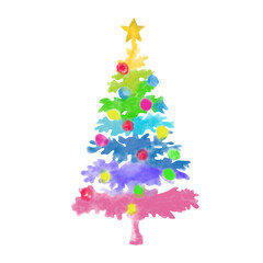 Watercolor Christmas Tree colorful design
happy and beautiful day decorations art