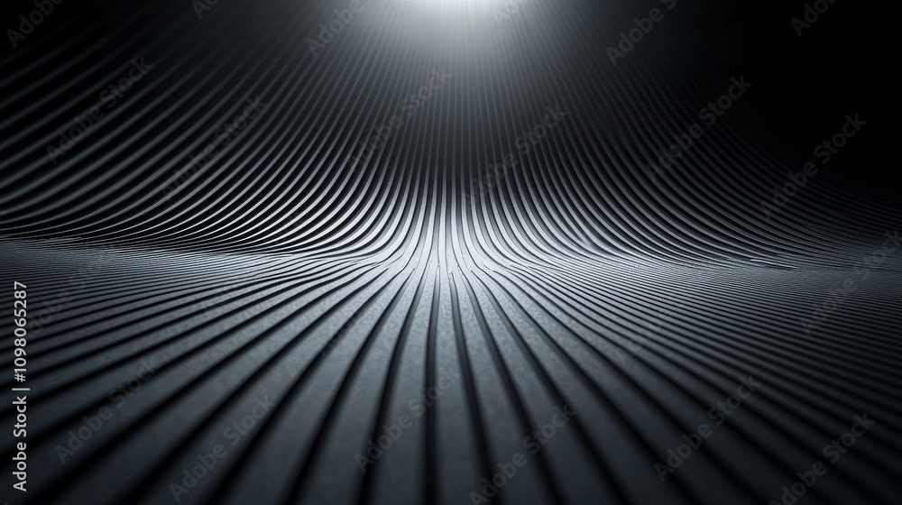 Poster shimmering abstract wave pattern with radiant textures in dark environment for artistic and design a