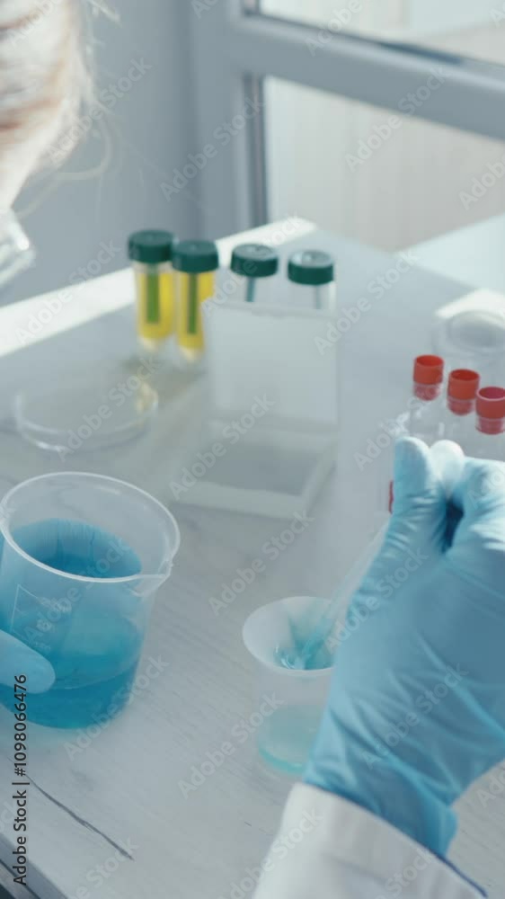 Poster An experienced scientist is diligently conducting a variety of intricate laboratory experiments that involve working with chemical solutions and performing indepth data analysis to ensure accuracy