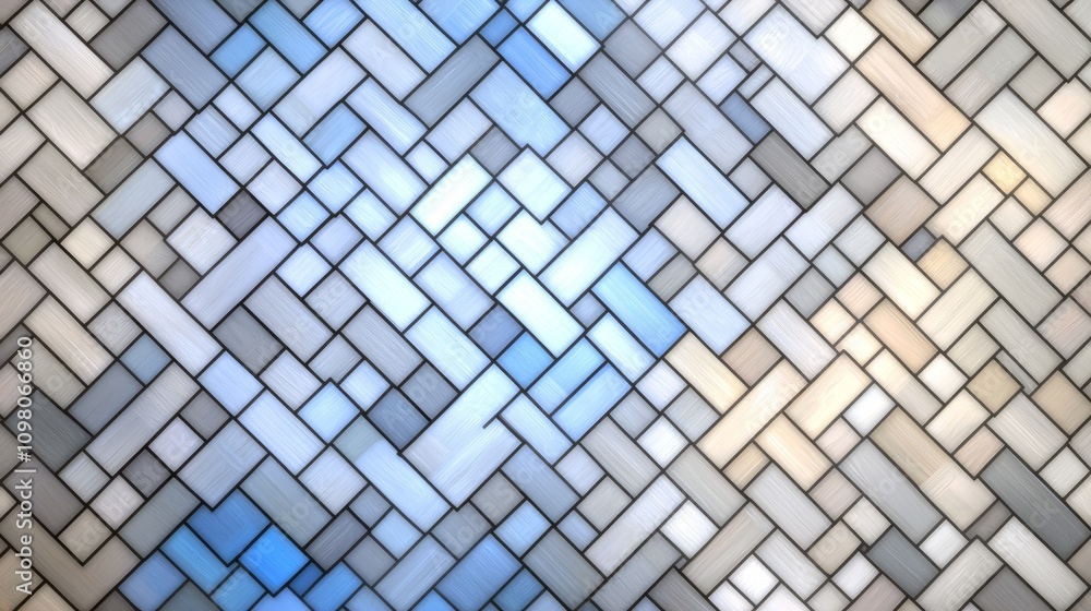 Poster soft abstract pixel patterns with gradients in shades of blue and gray for modern and artistic appli