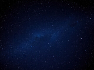 Fototapeta premium Dark canvas of the starry night sky with vibrant stars shining bright in a deep blue hue, stellar, universe, celestial, galaxy
