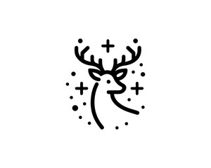 Obraz premium deer head vector