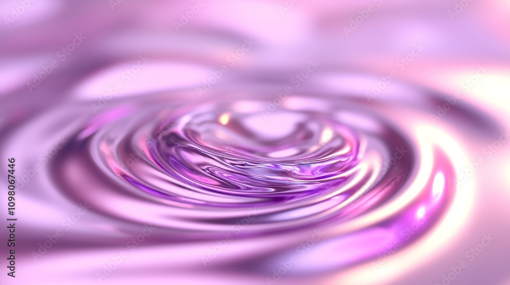 Aufkleber abstract setting with dynamic light streaks enhancing fluid formations in soft pastel tones