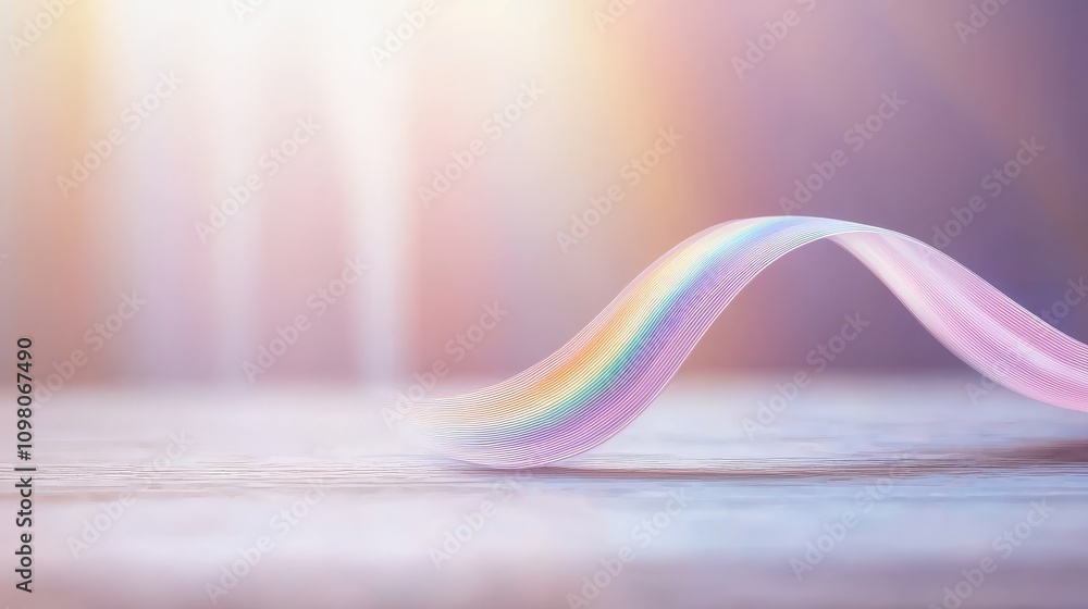 Poster elegant abstract background showcasing flowing lines with soft colors and dreamy light effects