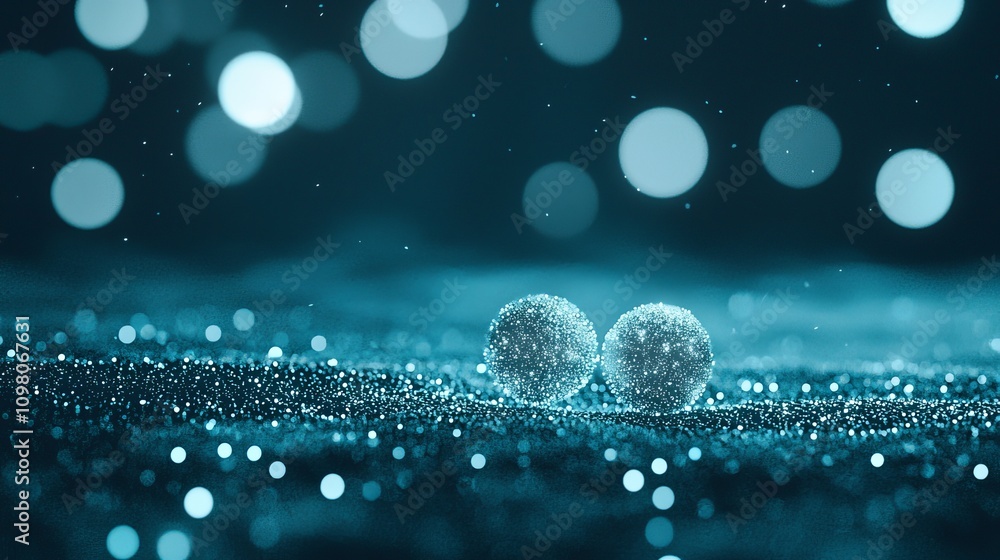 Poster immersive abstract scene showcasing flowing light and bokeh effects with sparkling elements in a dre