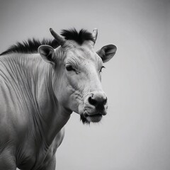 black and white cow