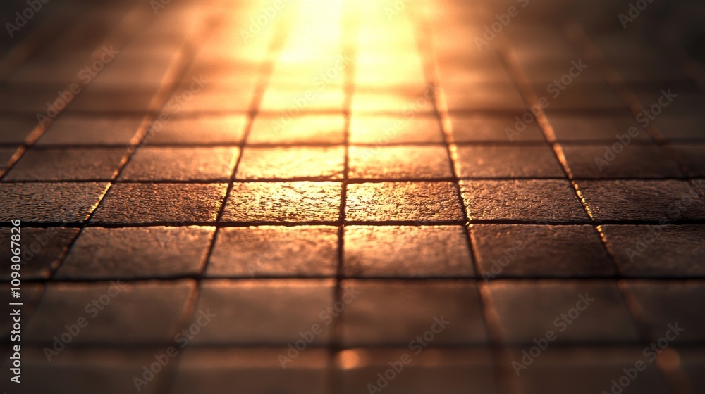 Poster abstract grid with radiant glow in intricate pattern showcasing texture and light reflection on the 