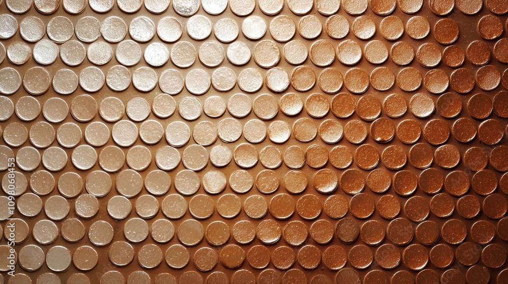 Poster intricate pixelated digital artwork featuring metallic gold tones in abstract pattern forming unique