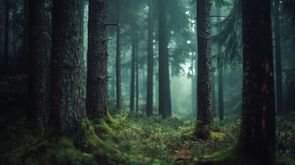 Obraz premium morning in the forest