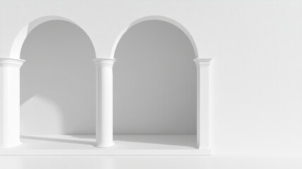 Fototapeta premium white empty background with arch