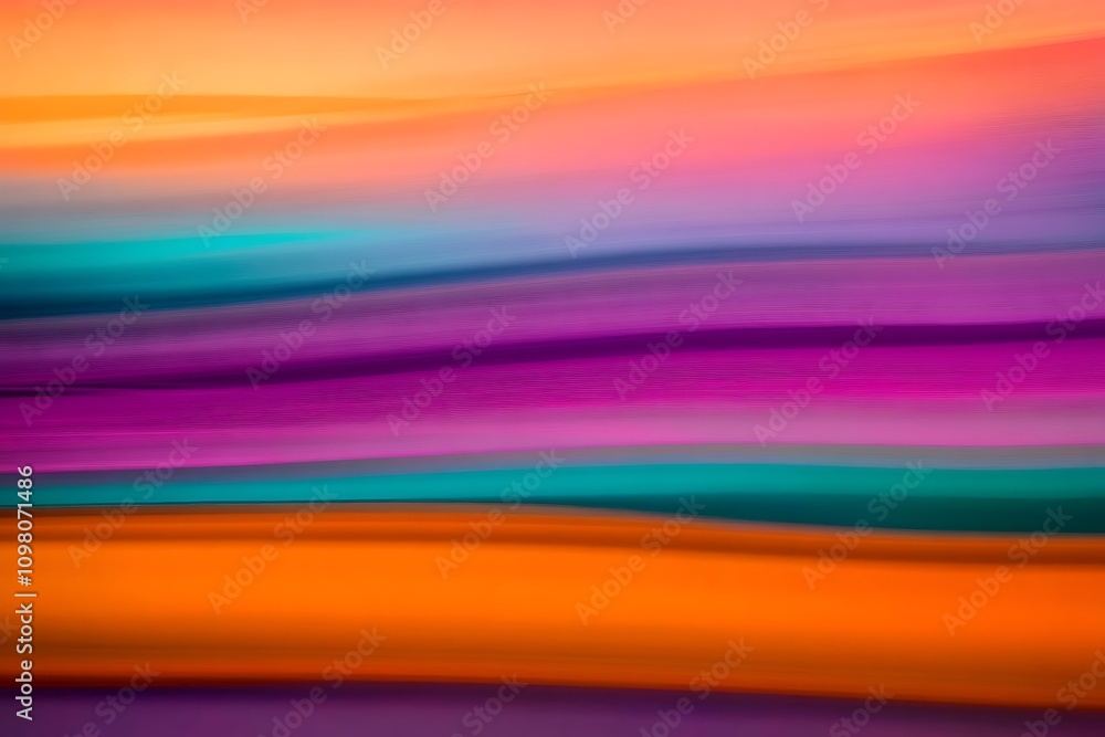 Aufkleber an abstract blend of vibrant colors flowing in waves, creating a serene visual experience.