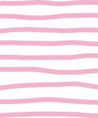 Wavy stripes print background. uneven hand drawn waves vector pattern. Striped abstract template. Cute squiggle streaks texture. pink bars on white backdrop.