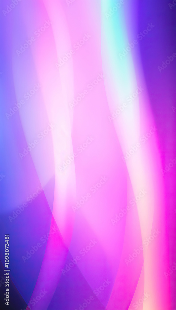 Aufkleber abstract pink and purple gradient light waves futuristic design soft glowing background vertical format