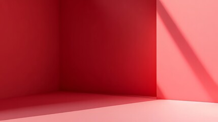 Obraz premium empty red background with smooth light for product presentation