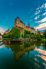 Fototapeta premium View of the Hohenzollern Castle in Sigmaringen in Germany.