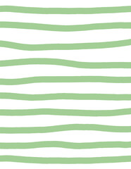 Wavy stripes print background. uneven hand drawn waves vector pattern. Striped abstract template. Cute squiggle streaks texture. green bars on white backdrop.
