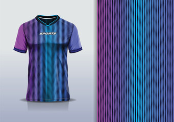 Sport jersey design template mockup aurora light wave abstract for  football soccer, running, esports, aurora blue pink color © Nimpuna O