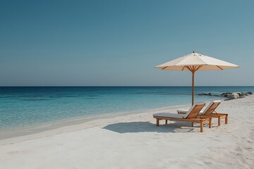Coastal Paradise Calm Ocean, White Sand Relaxation