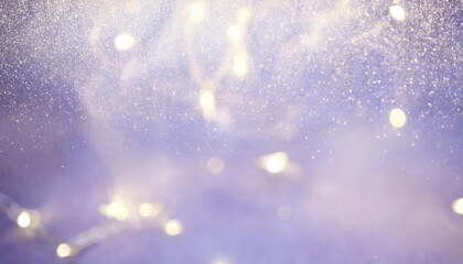 Enchanted Glow of Ethereal Bokeh. Mesmerizing Blend of Golden Sparkles and Soft Lavender Hues for Elegant Backgrounds, Christmas Winter Themed Art, Dreamy Digital Creations, and Magical Atmospheres