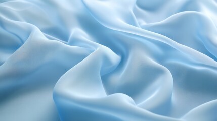 Obraz premium blue smooth wavy silk background