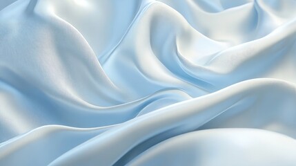 Obraz premium blue smooth wavy silk background