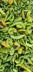 mixed green peppers in various shapes as second choice for sale