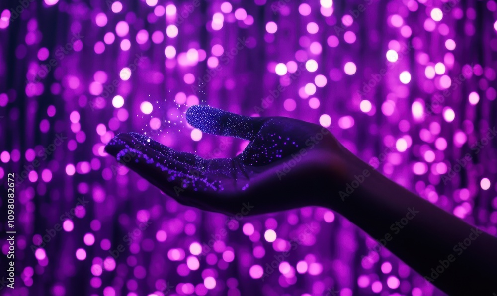 Aufkleber metaverse technology ideas. a woman's hand grasping a global network connection. internet communicat