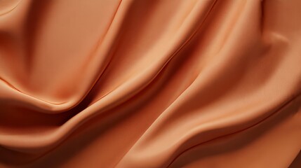 Fototapeta premium wavy and orange empty silk background