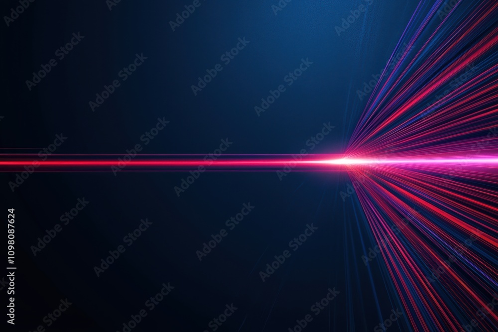 Poster high bandwidth coaxial networks with laser paths in abstract futuristic design
