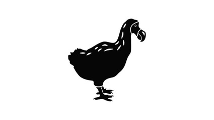 Dodo emblem, black isolated silhouette © OMIA