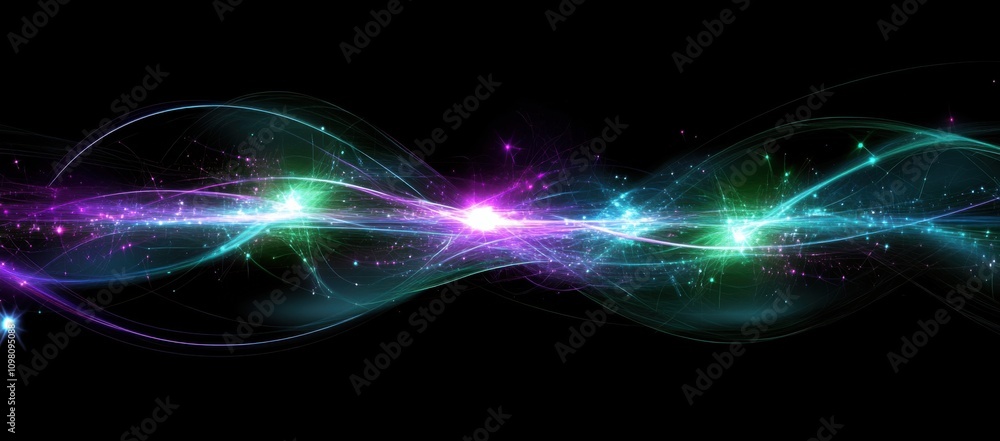 Poster abstract dot points connected by gradient lines represent the concept of design, internationalizatio