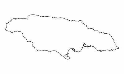 Obraz premium Jamaica outline map