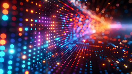 Obraz premium Vibrant 3D Abstract Background: Colorful Light Pattern