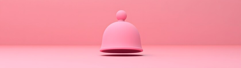 Fototapeta premium Pink Menstrual Cup on Pink Background