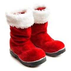 Santa's boots on a white background